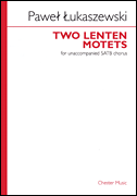 Two Lenten Motets SATB choral sheet music cover